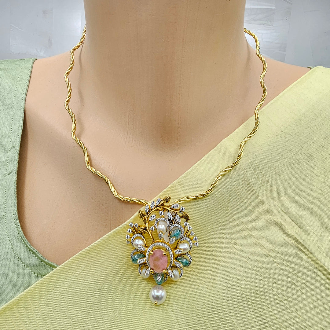 Rose Qts Pendant set