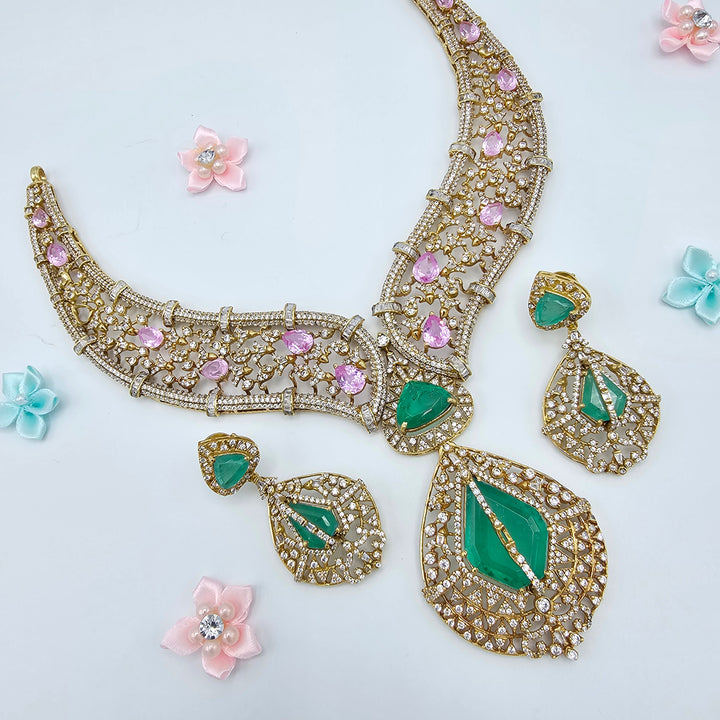 Pink and Green Necklace