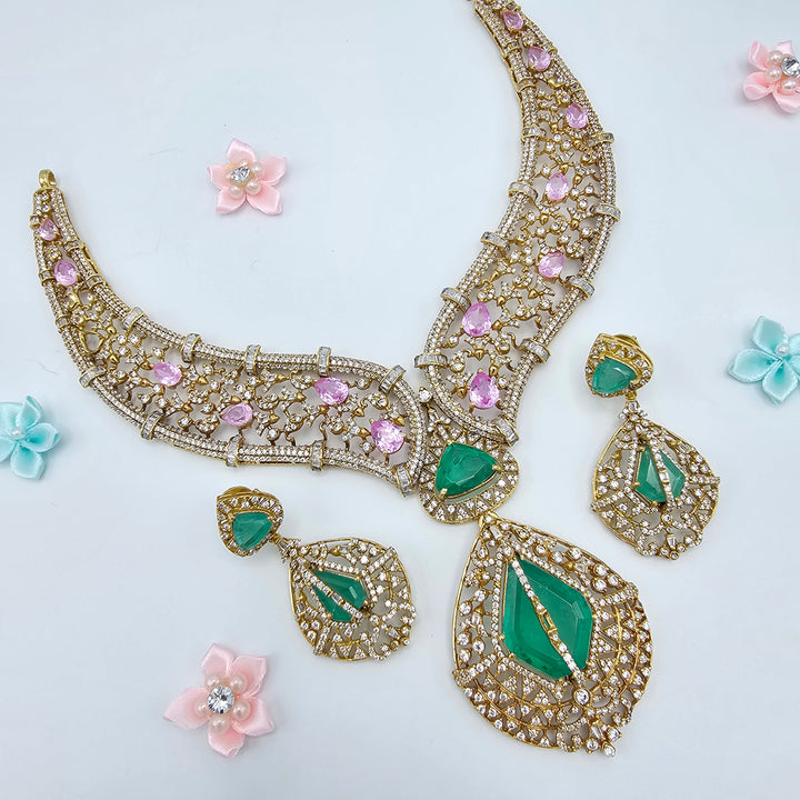 Pink and Green Necklace