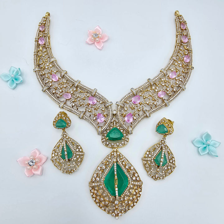 Pink and Green Necklace