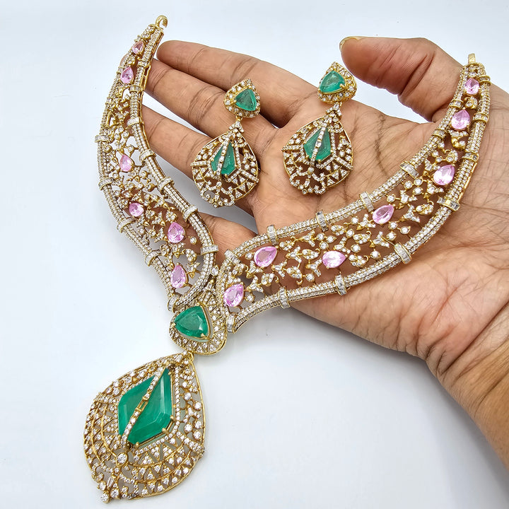 Pink and Green Necklace