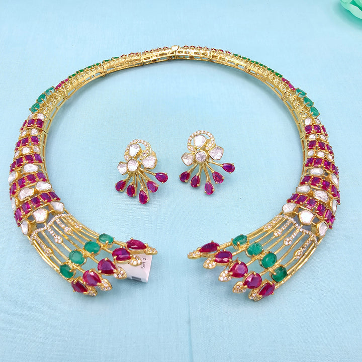 Ruby Emerald Choker Set
