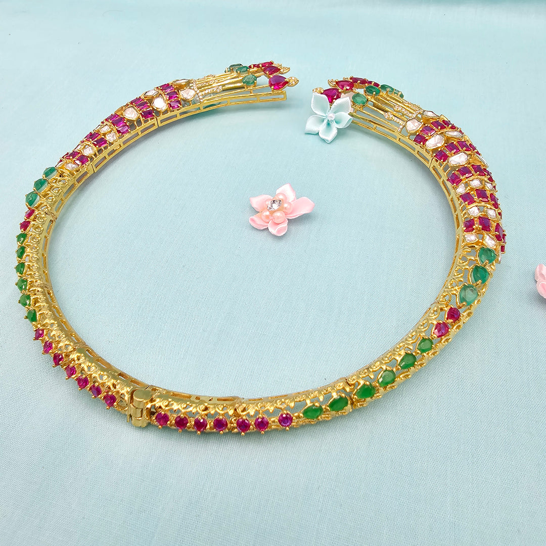 Ruby Emerald Choker Set