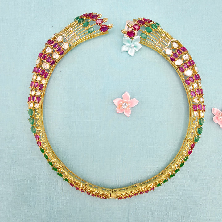 Ruby Emerald Choker Set