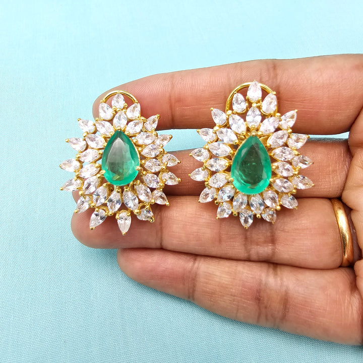 Emerald long Necklace Set