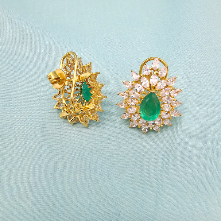 Emerald long Necklace Set