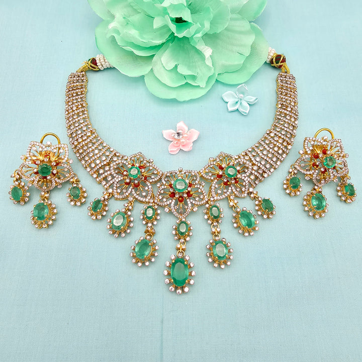 Coral Emerald Necklace