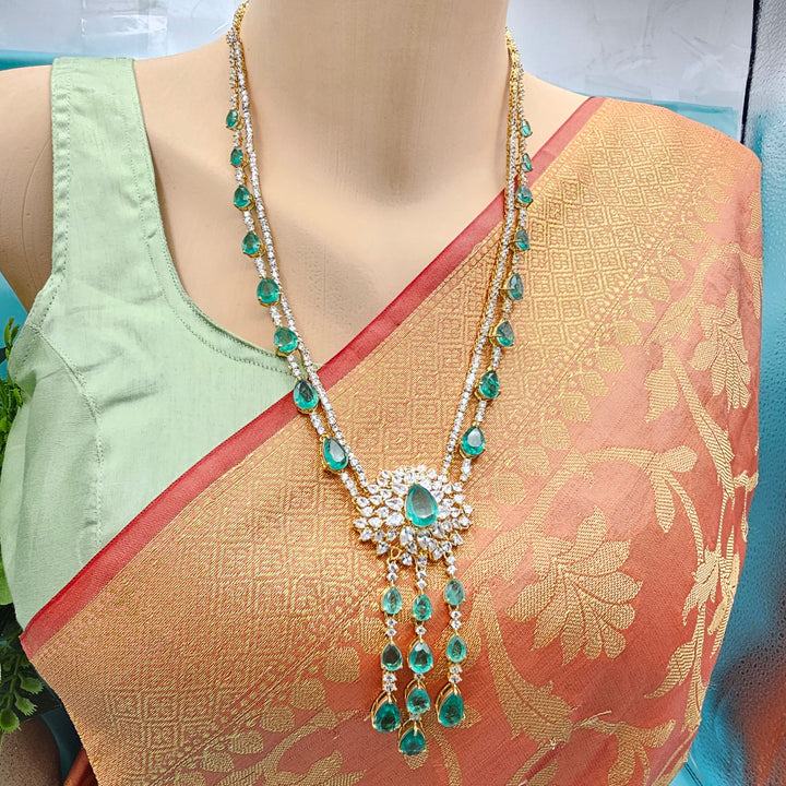 Emerald long Necklace Set