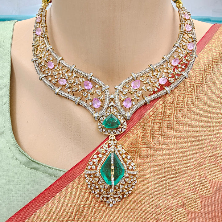 Pink and Green Necklace