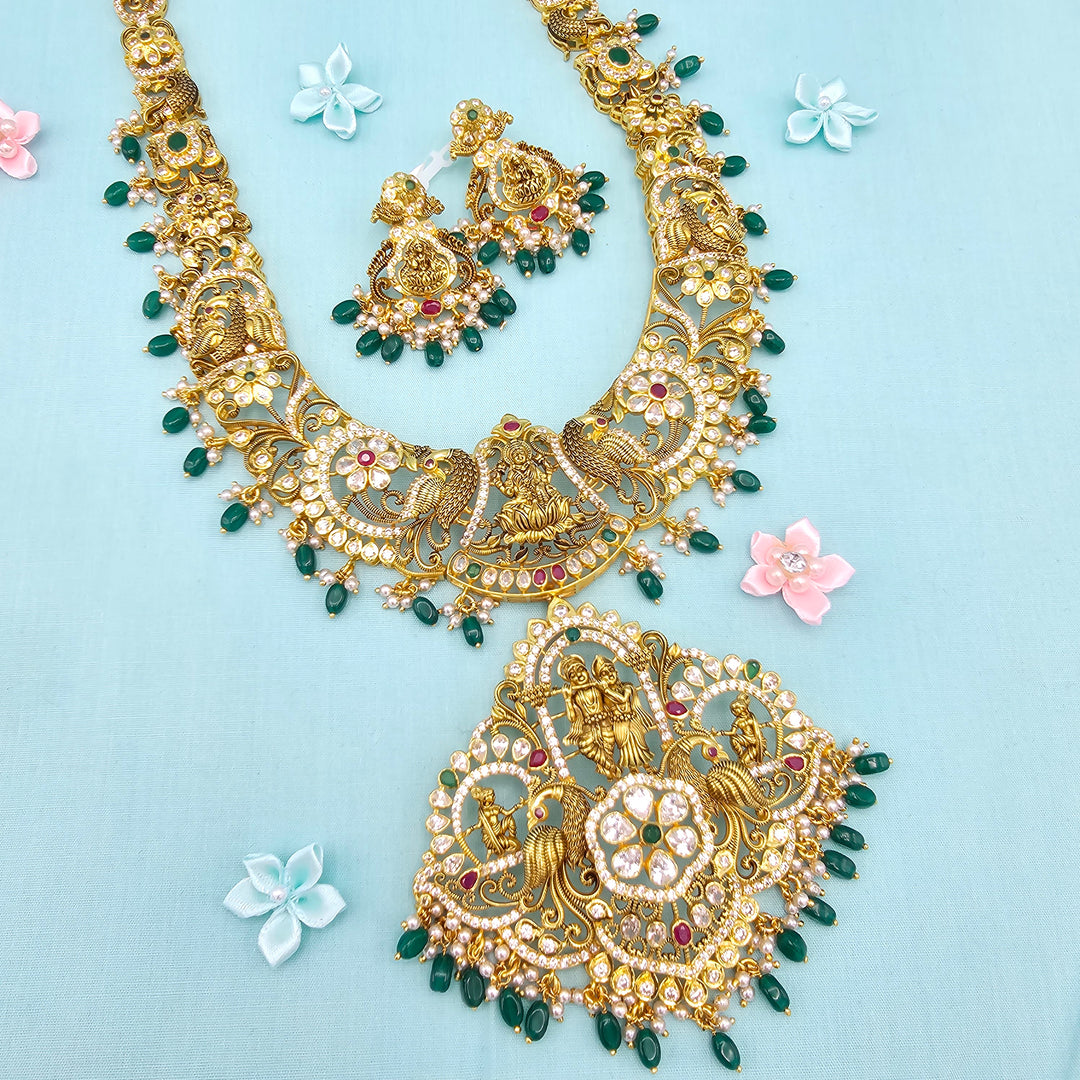 Peacock Bridal Necklace Set