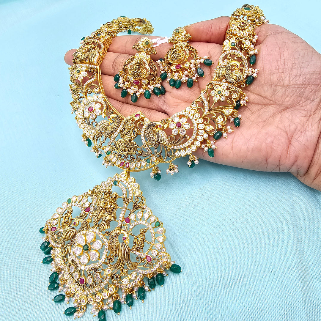 Peacock Bridal Necklace Set