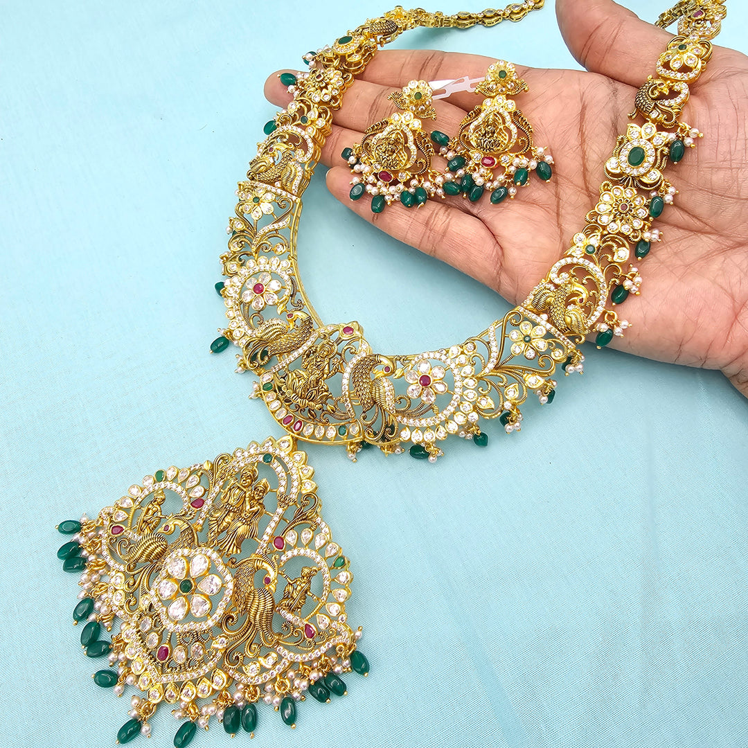 Peacock Bridal Necklace Set
