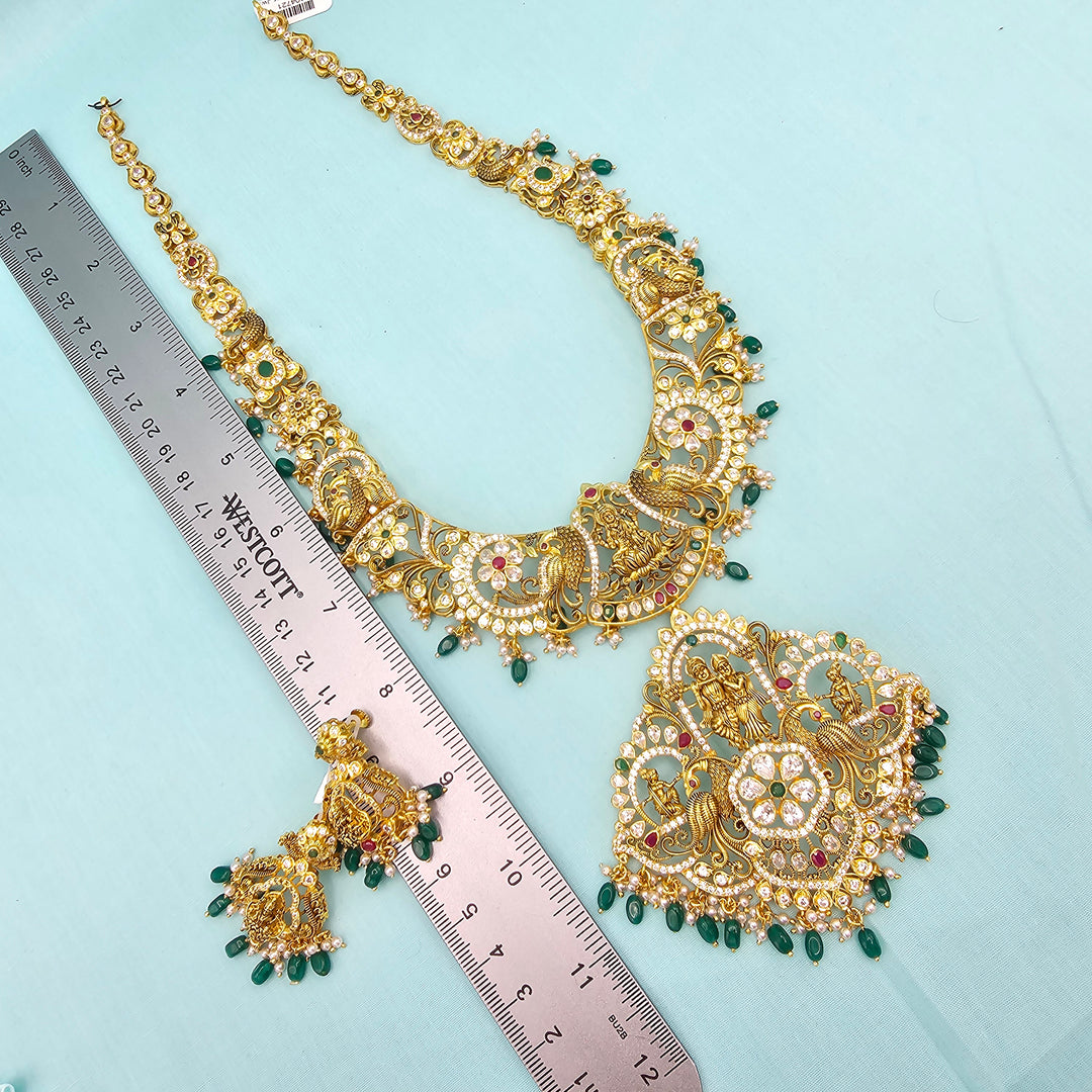 Peacock Bridal Necklace Set