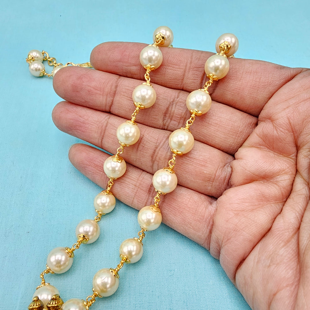 Puligoru pendant 8mm pearls