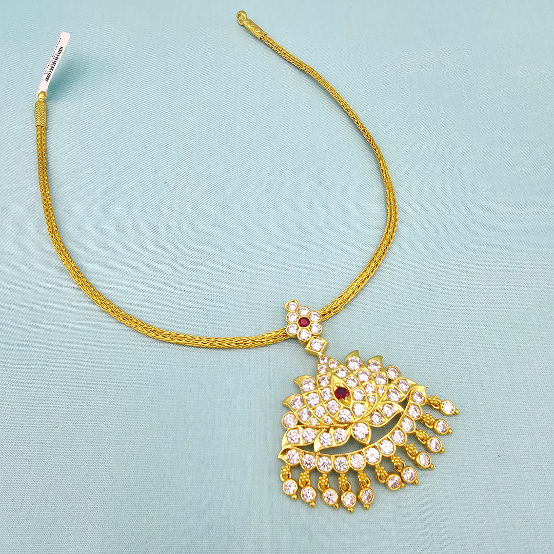 CZ Lotus Pendant Necklace