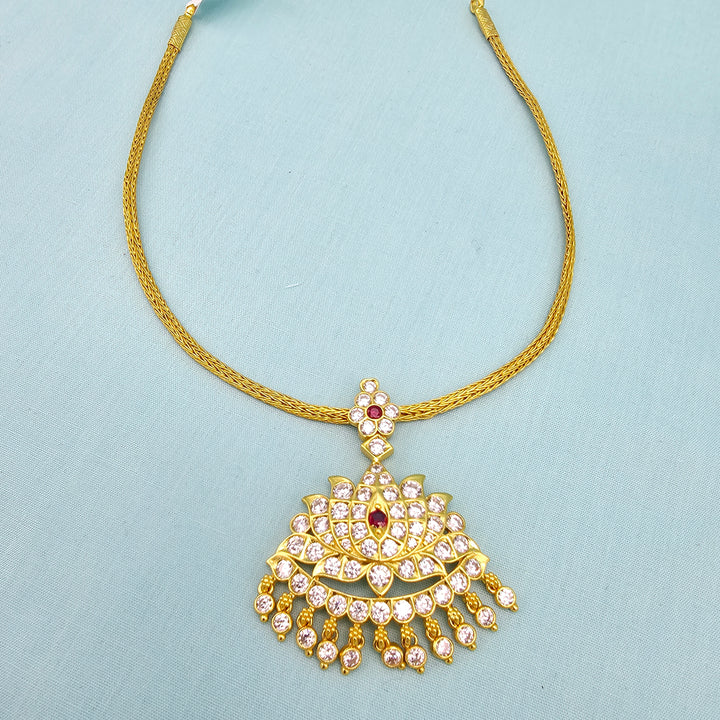 CZ Lotus Pendant Necklace