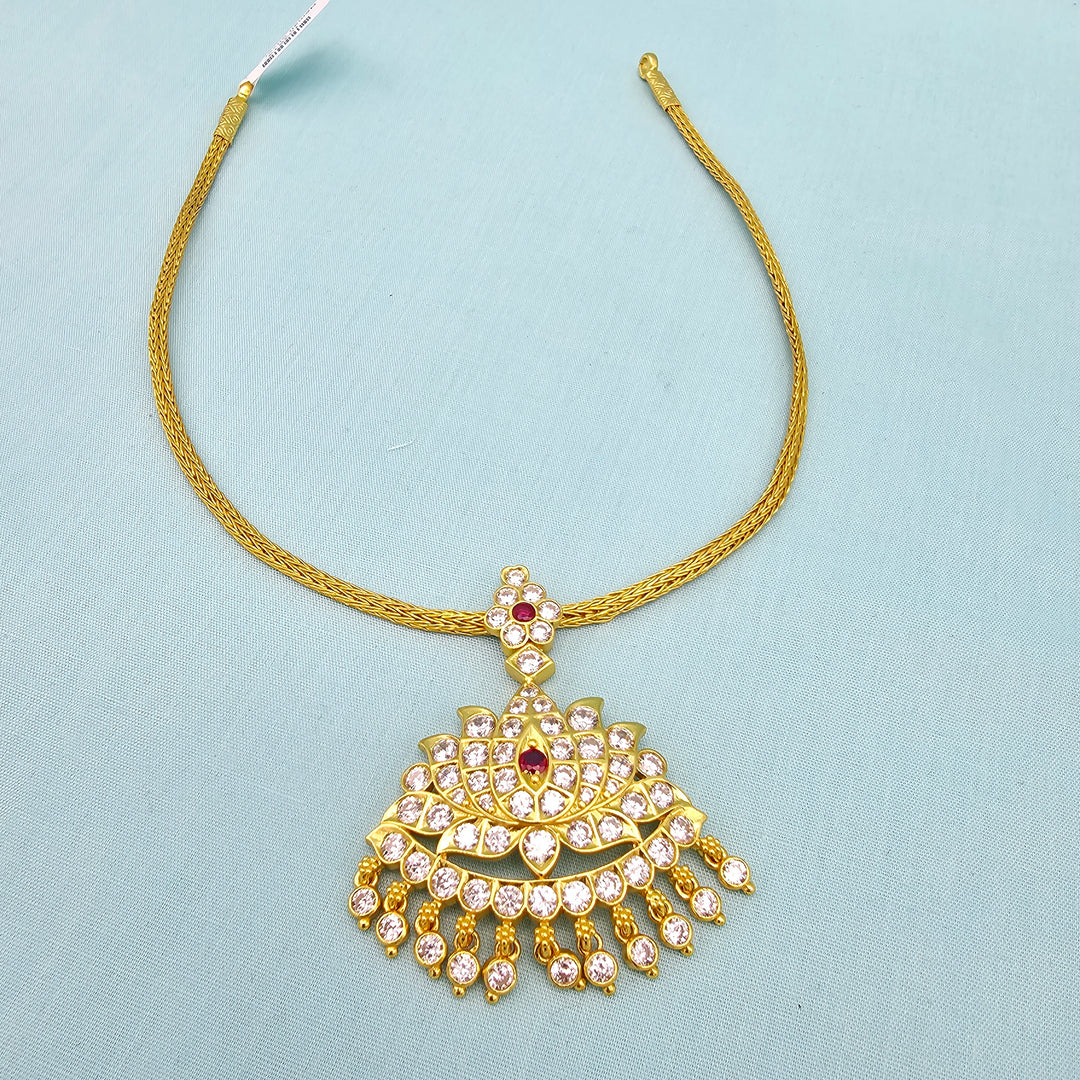CZ Lotus Pendant Necklace