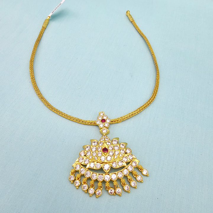 CZ Lotus Pendant Necklace