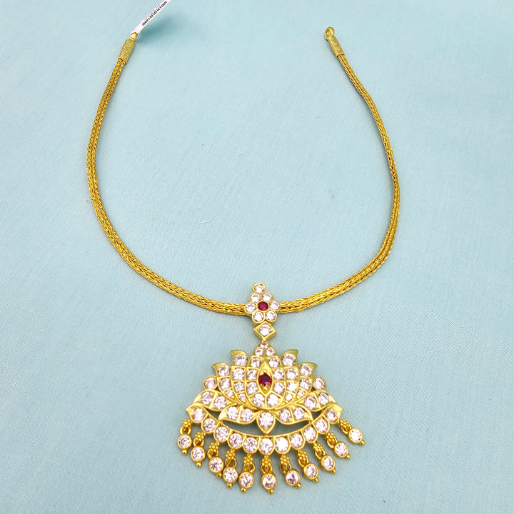 CZ Lotus Pendant Necklace