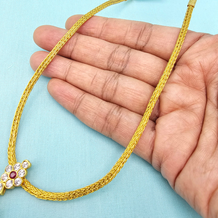 CZ Lotus Pendant Necklace