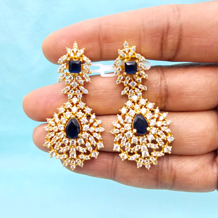 Silver Sapphire Necklace Set