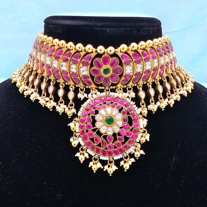 2 in One Kundan Choker/ Vaddanam