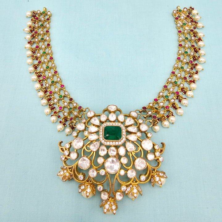 925 Kundan Moissanite necklace