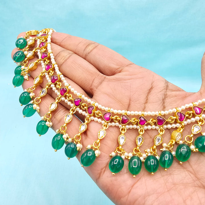 Kundan beads Necklace