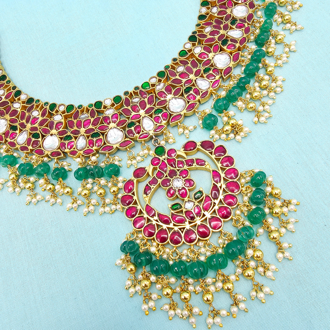Silver Kundan Bridal Necklace