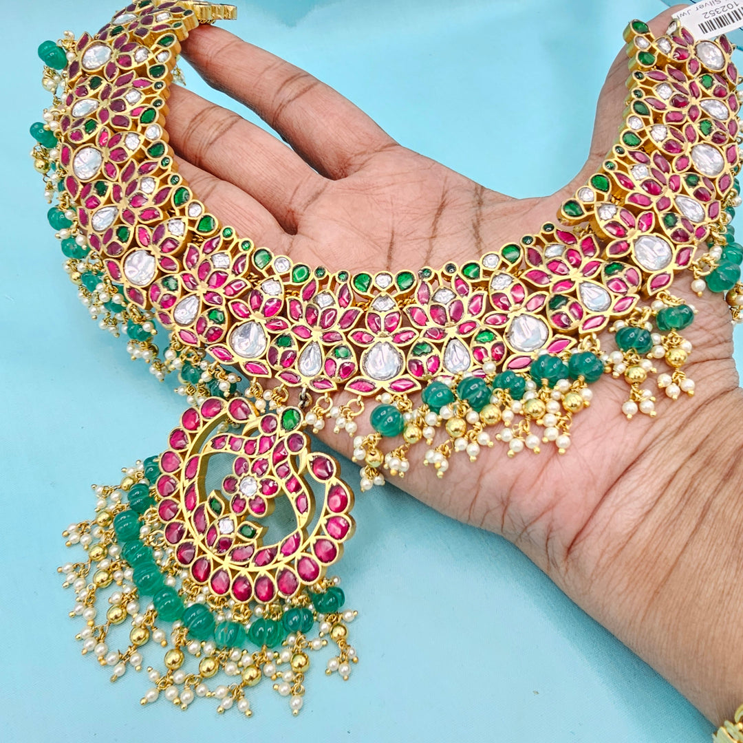 Silver Kundan Bridal Necklace