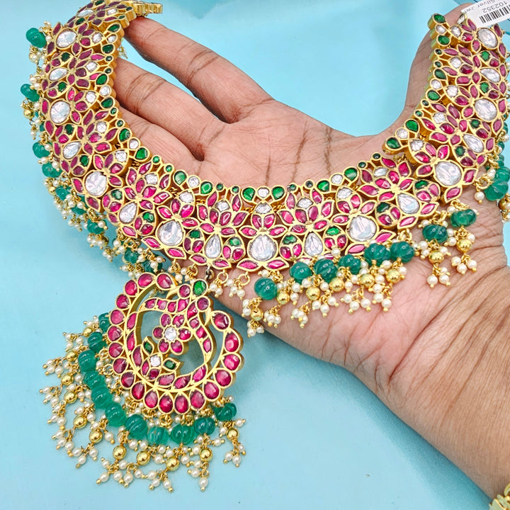 Silver Kundan Bridal Necklace
