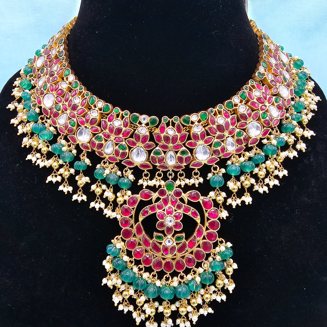 Silver Kundan Bridal Necklace