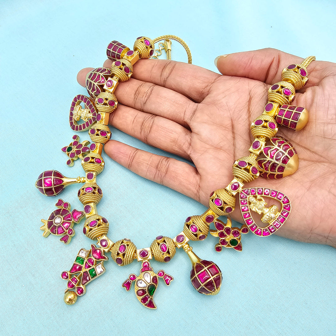 Temple Kundan Necklace