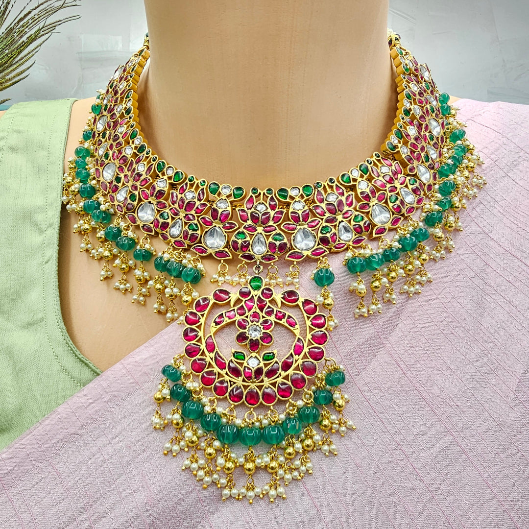 Silver Kundan Bridal Necklace