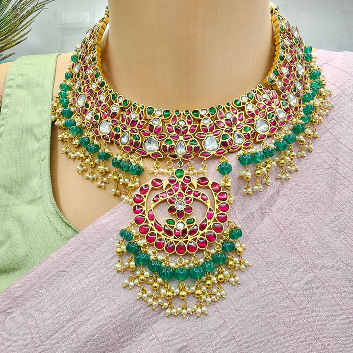Silver Kundan Bridal Necklace