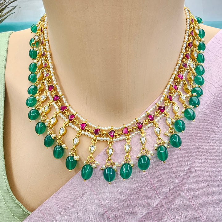Kundan beads Necklace