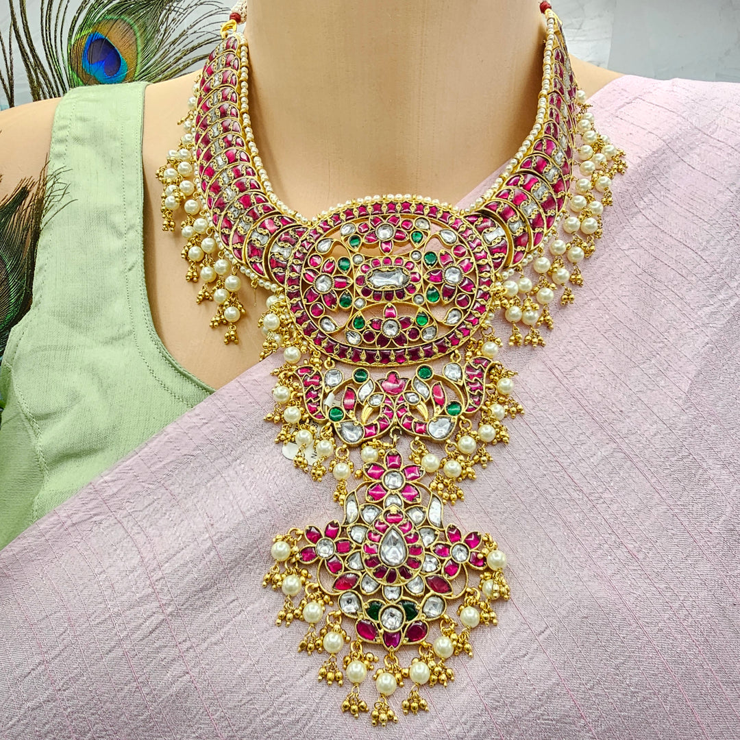 Silver Kundan Bridal Necklace