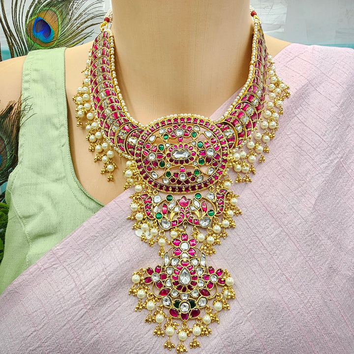 Silver Kundan Bridal Necklace