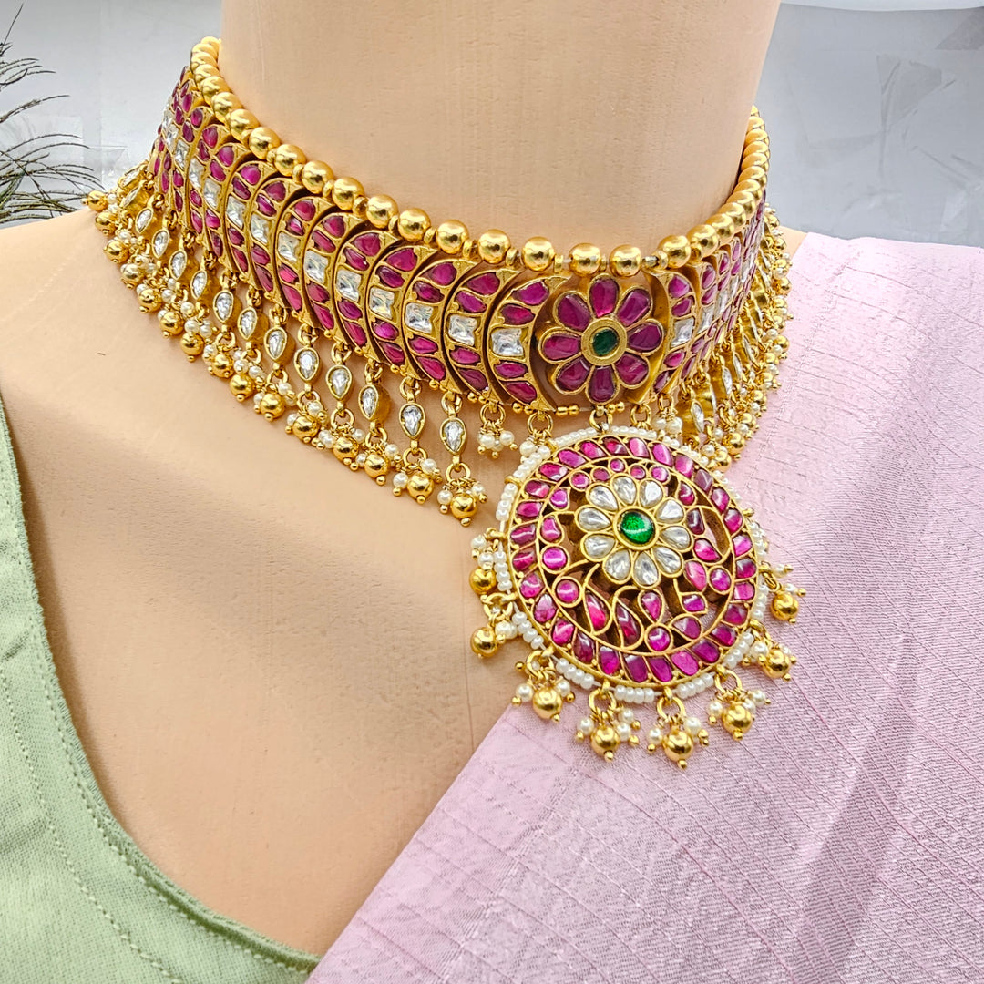 2 in One Kundan Choker/ Vaddanam