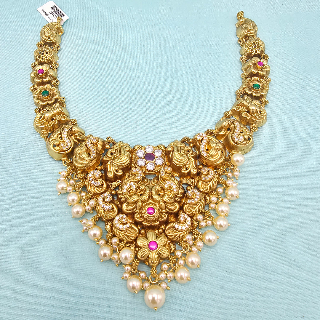 Peacock Nakshi Short Necklace set