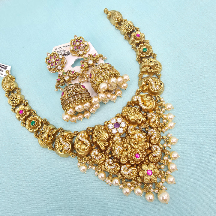 Peacock Nakshi Short Necklace set