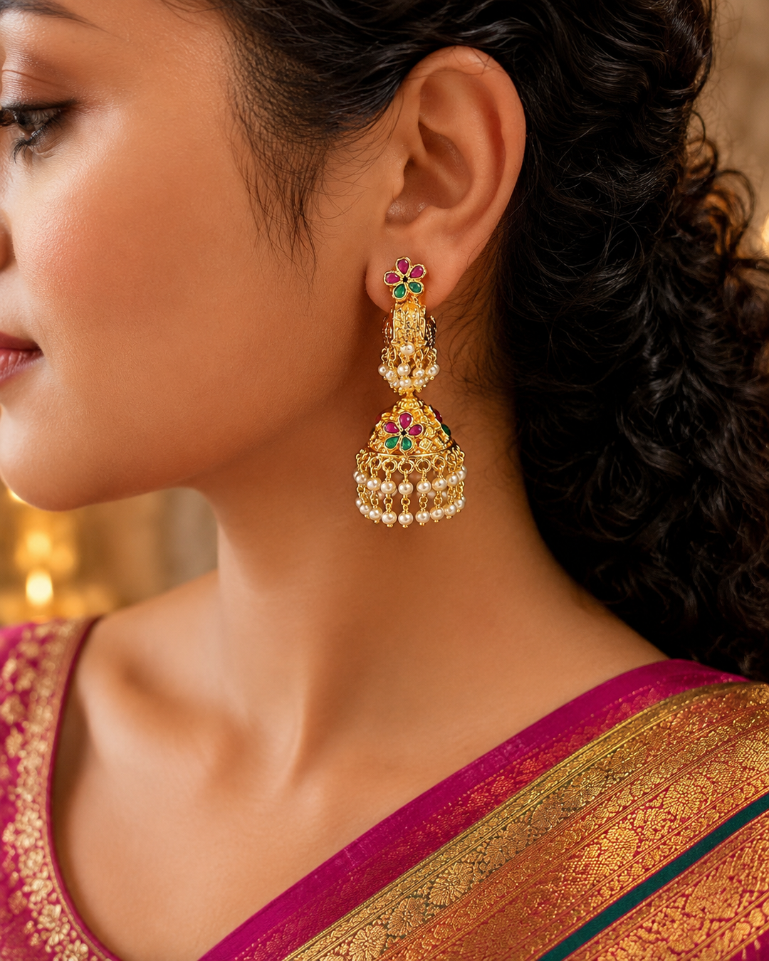 Makara kundanalu Jhumka
