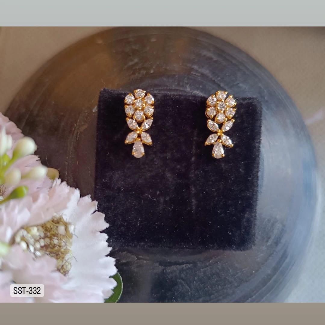 Flower design Silver Studs