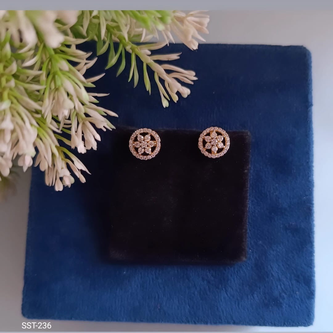 Diamond Replica Silver Studs