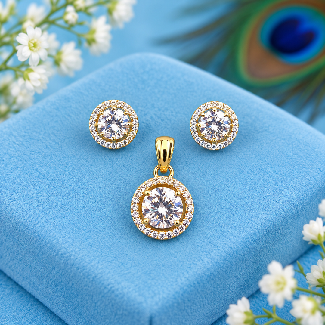 AAA+ Diamond Pendant set