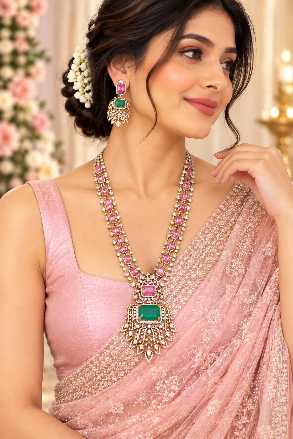Pink Sapphire Necklace