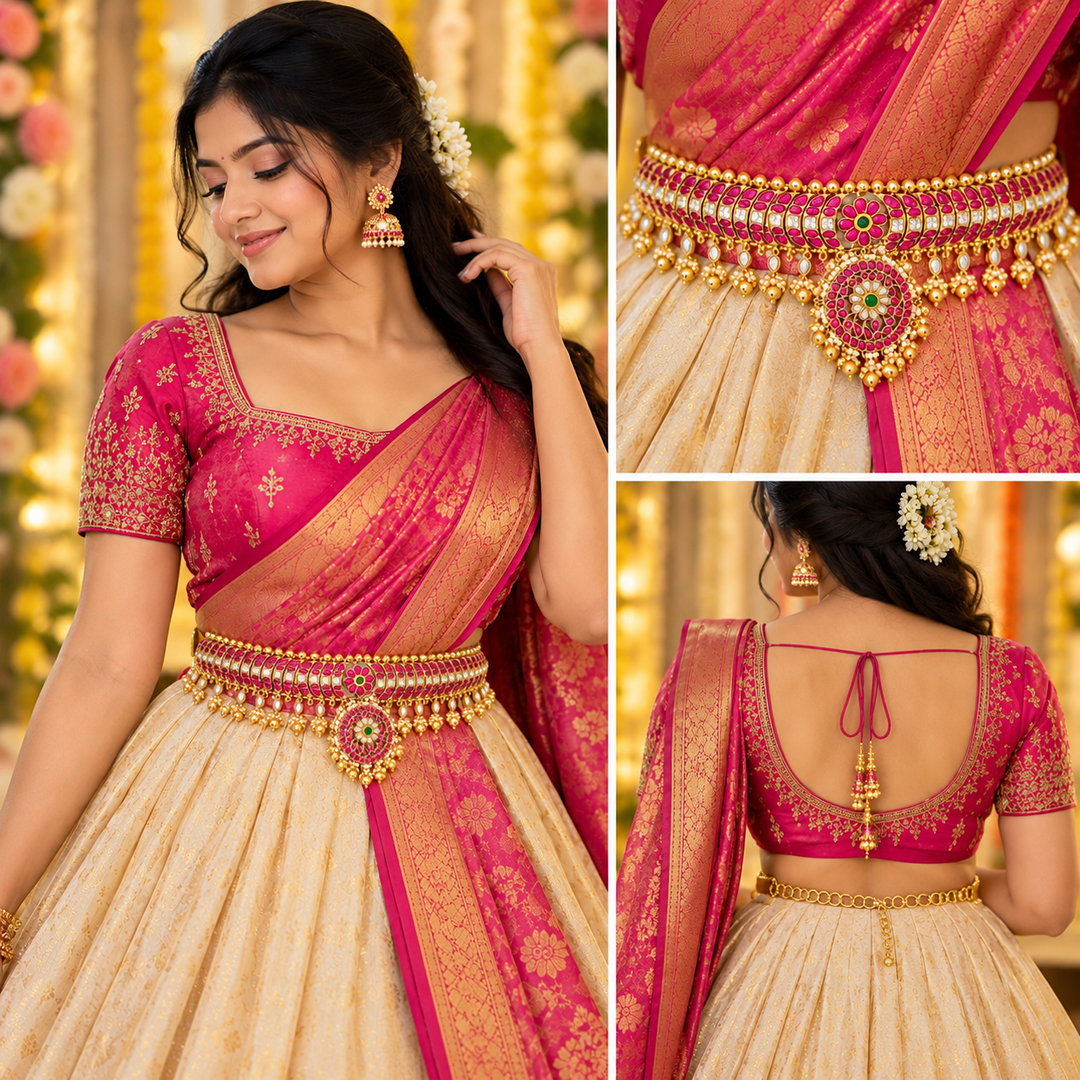 2 in One Kundan Choker/ Vaddanam