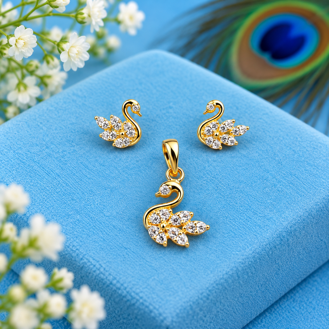 Swan Pendant set