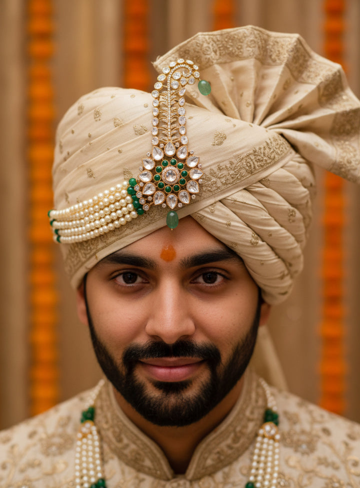 Men’s moissanite Pagidi Brooch