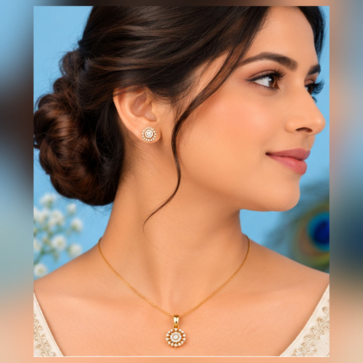 AAA+ Diamond Pendant set